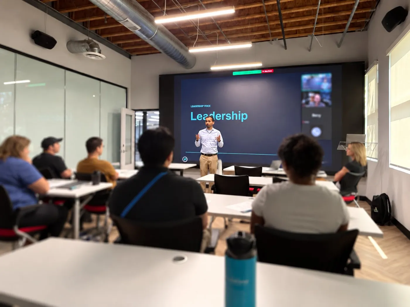 Suken leading a Leadership Voice session